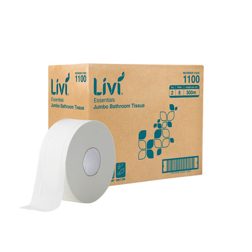 LIVI ESSENTIALS 2PLY JUMBO TOILET TISSUE (1100)