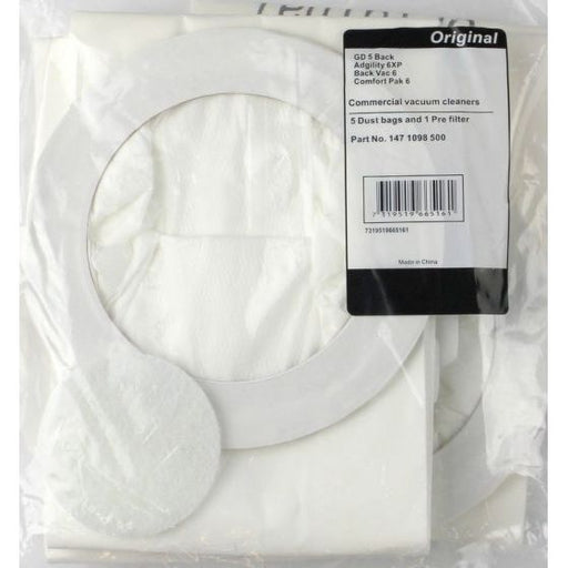 NILFISK GD5 VACUUM PAPER DUST BAGS