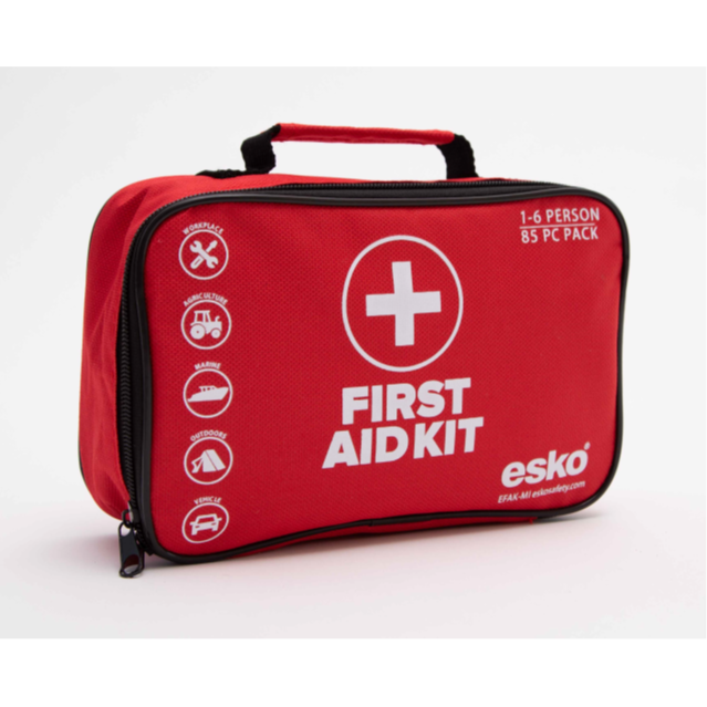 ESKO FIRST AID KIT, 1-6 PERSON, 85PC