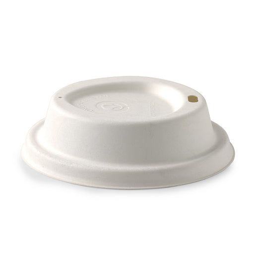 BioCup White Plant Fibre Lid - Large 90mm