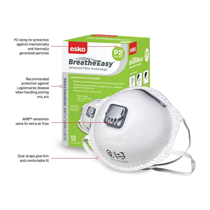 ESKO BREATHE EASY P2 VALVED MASK