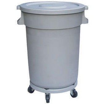 Round 80ltr Bin With Dolly And Lid