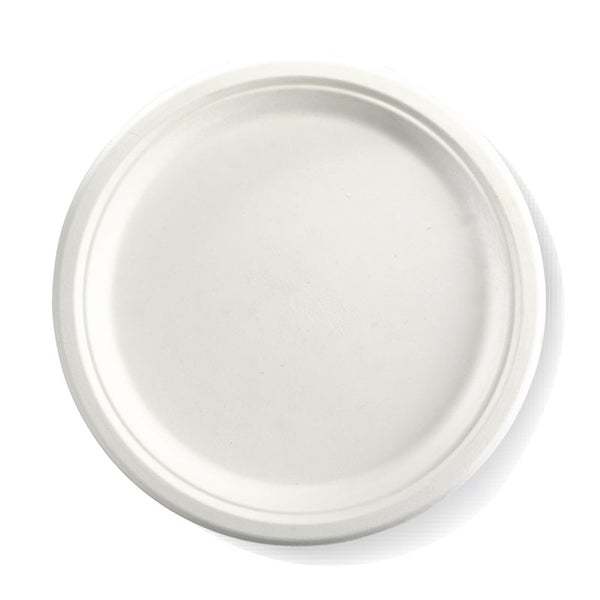 BIOCANE 10"/25CM WHITE ROUND PLATE