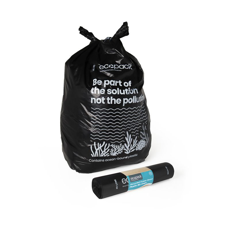 Ecopack Ocean Plastic Black Bin Liners