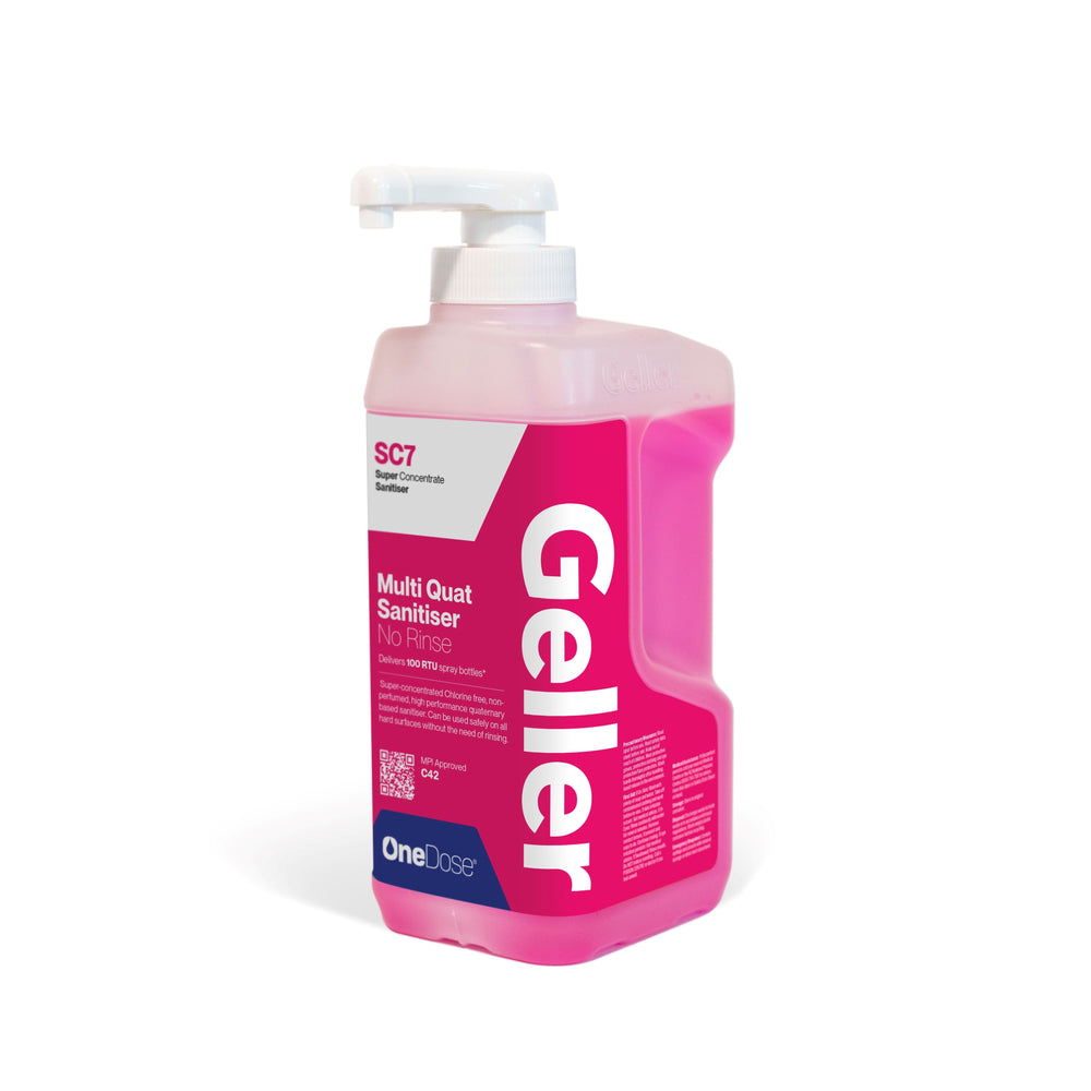 Geller OneDose SC7 Multi-Quat No-Rinse Sanitiser