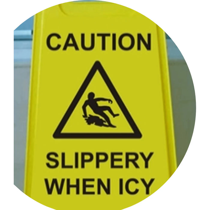 Safety Sign  - "Slippery When Icy"