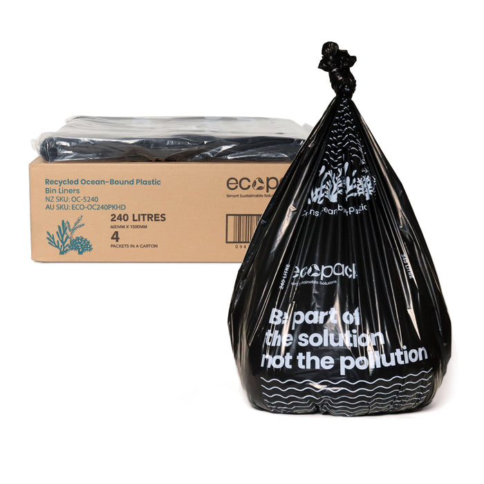 Ecopack Ocean Plastic Black Bin Liners