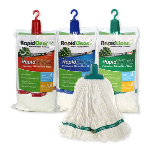 RapidClean Premium Microfibre Round Mops 350g