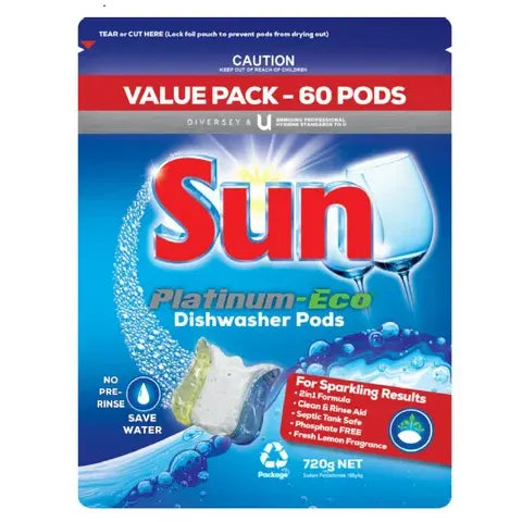 Diversey Sun Dishwasher Pods Value Pack 60