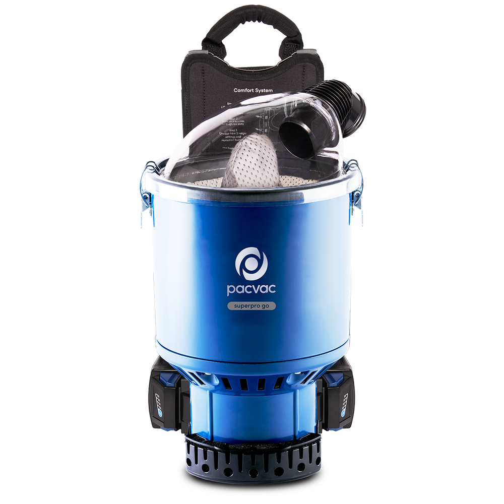 PacVac Superpro Go Battery Backpack Vacuum