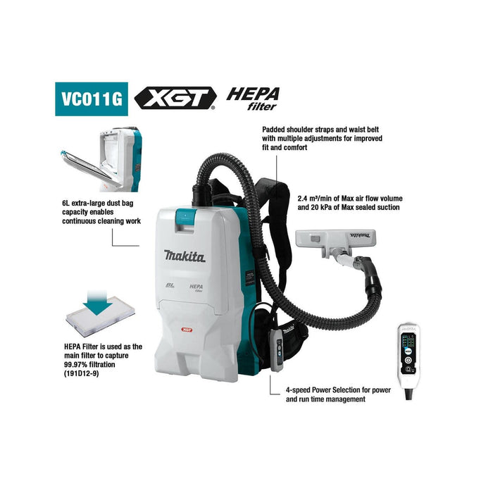 Makita 6ltr XGT 40V Battery Back Pack