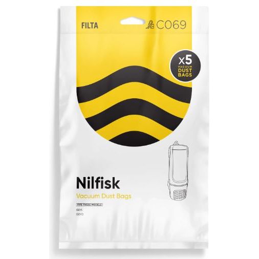 NILFISK GD5/GD10 MICROFIBRE BAGS (C069)