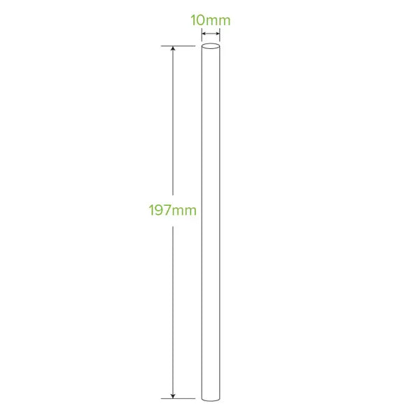 Jumbo Biostraw - White 10mm