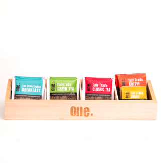 One Fair Trade Wooden Beverage Display Tray