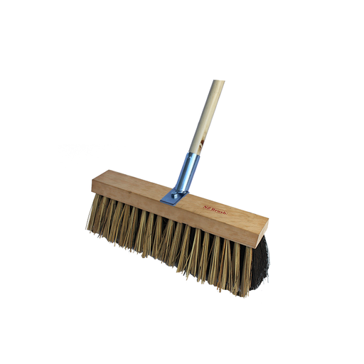 YARD BROOM - BASSINE & CANE MIX WITH CANE FRONT - 405MM