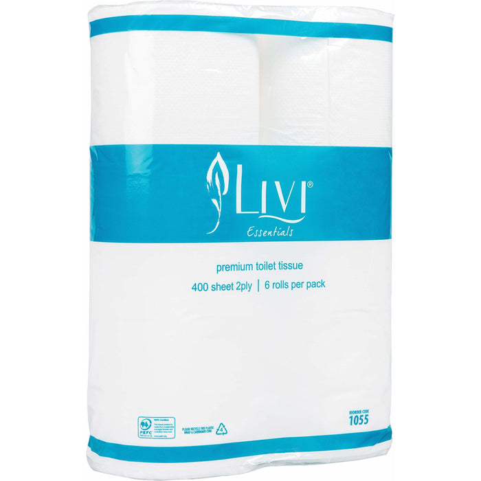 LIVI ESSENTIALS PREMIUM TOILET TISSUE (1055) - BUY 2 OR MORE & PAY $28.50 PER PACK