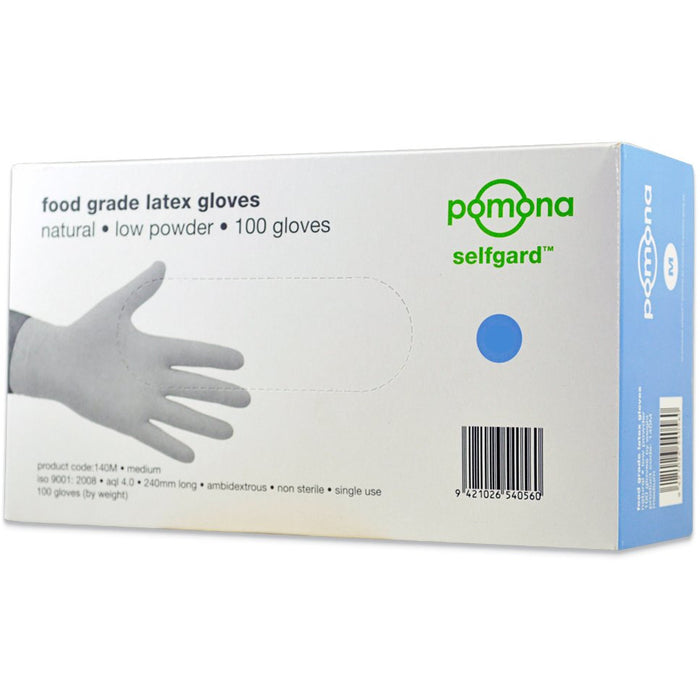 NATURAL LATEX DISPOSABLE GLOVES - LOW POWDER