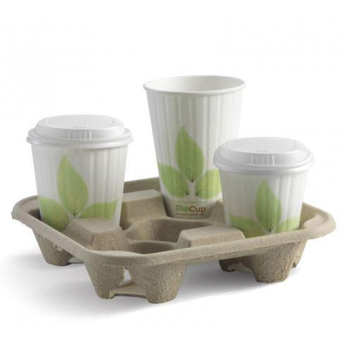 BioCup 4 Cup Pulp Carry Tray