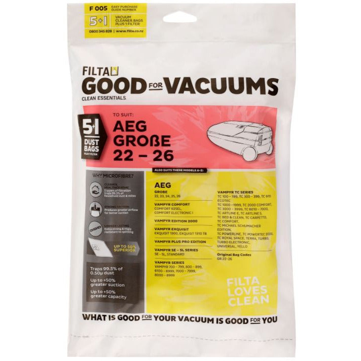AEG GROBE 22-26 VACUUM BAGS (F005)