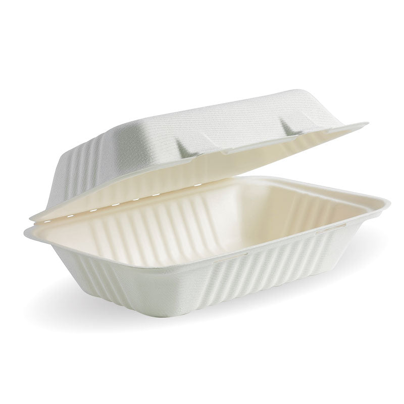 BioPak White Plant Fibre Clamshell - Medium