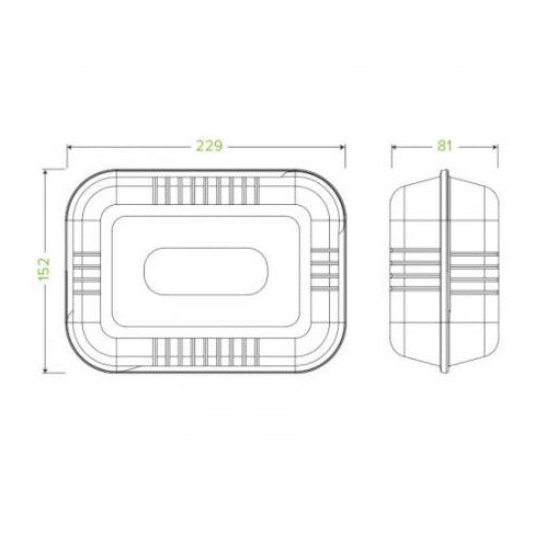 BioPak White Plant Fibre Clamshell - Medium