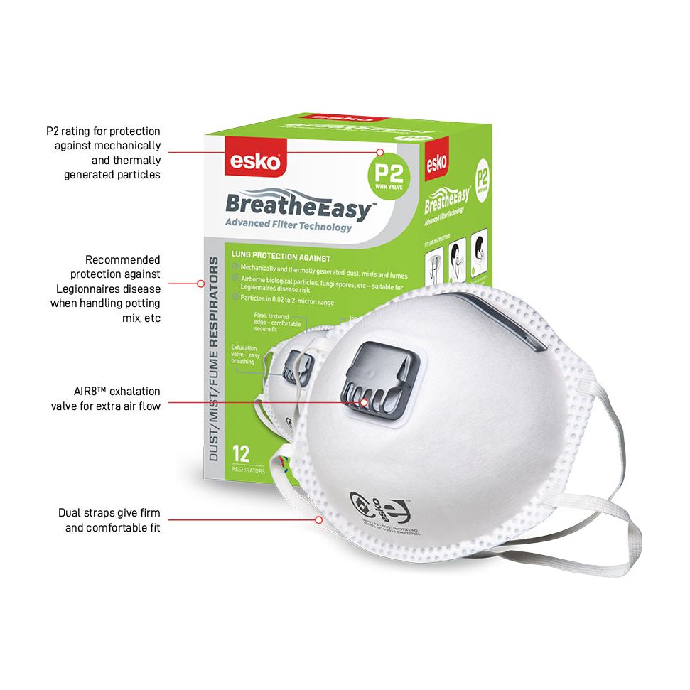 Esko Breathe Easy P2 Valved Mask