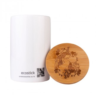 ECOSTICK LARGE CERAMIC CANISTER WITH LID