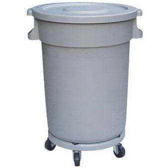 ROUND 80LTR BIN WITH DOLLY AND LID