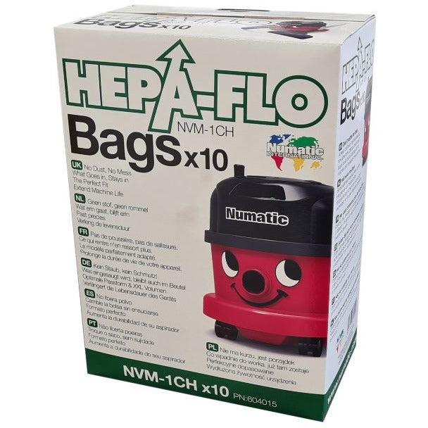 Numatic NVM-1CH Hepa-Flo Vacuum Bags (Pack of 10)